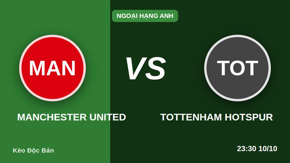 Man United vs Tottenham 10/10: Kèo -135 đọc vị ra sao?